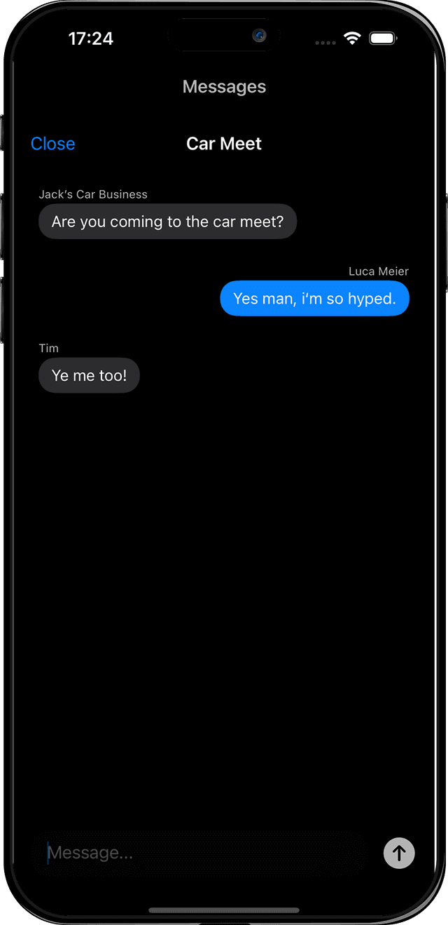 Group messaging interface