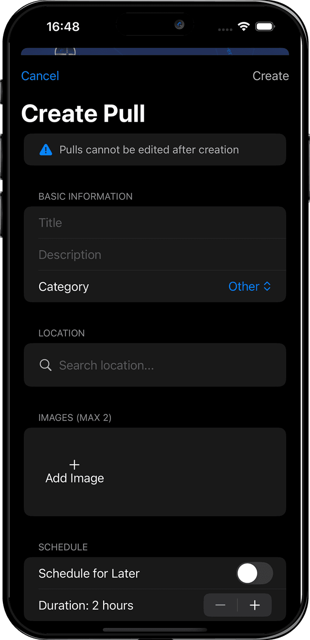PullUp App Screenshot 1