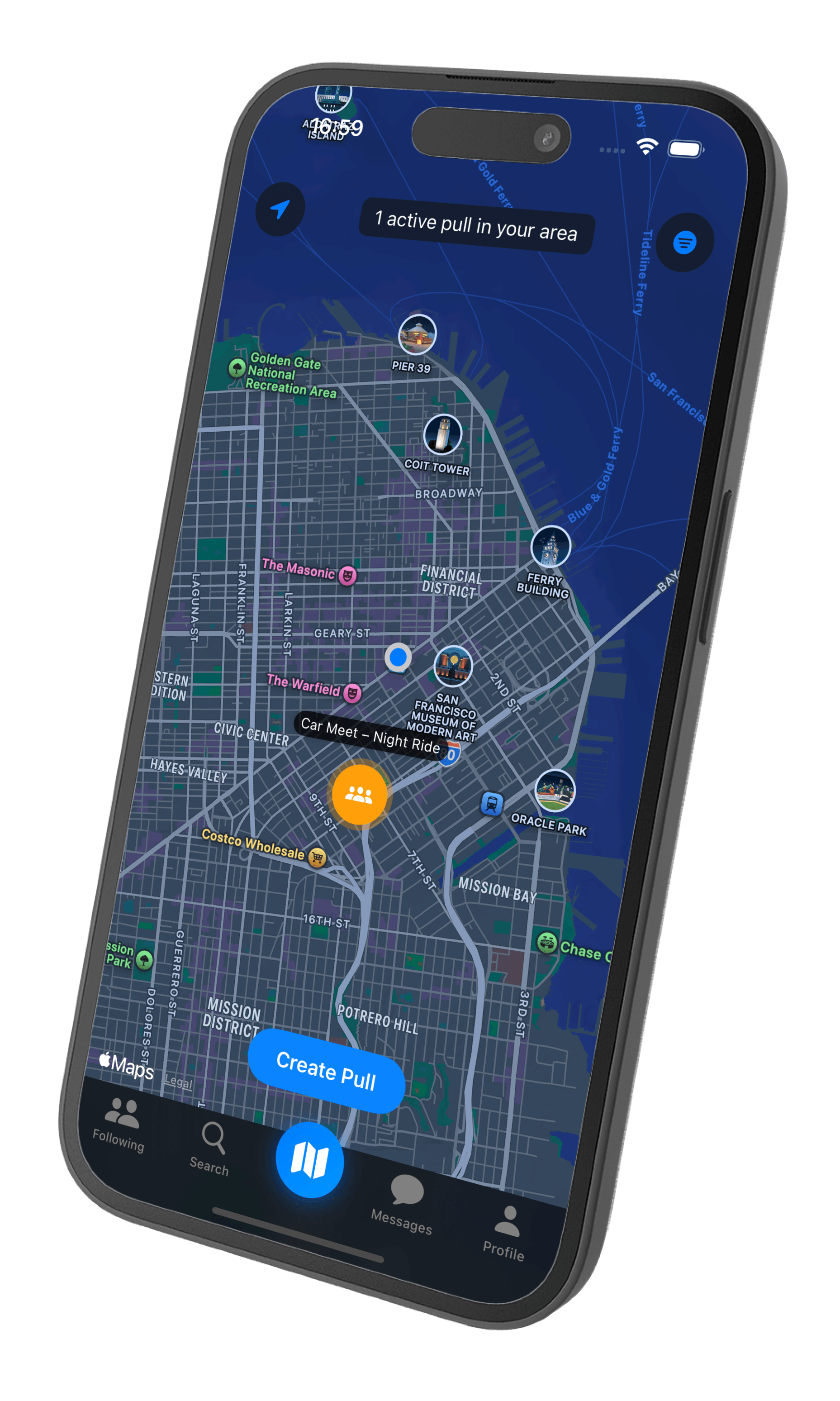 PullUp App Interface
